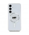 Case Karl Lagerfeld Button Karl Head Printed Logo MagSafe Samsung Galaxy S25 white