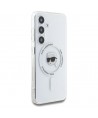 Case Karl Lagerfeld Button Karl Head Printed Logo MagSafe Samsung Galaxy S25 white