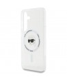 Case Karl Lagerfeld Button Karl Head Printed Logo MagSafe Samsung Galaxy S25 white