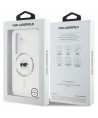 Case Karl Lagerfeld Button Karl Head Printed Logo MagSafe Samsung Galaxy S25 white