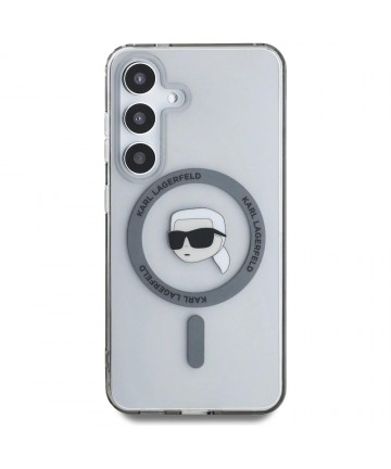Case Karl Lagerfeld Button Karl Head Printed Logo MagSafe Samsung Galaxy S25 black