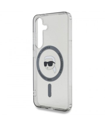 Case Karl Lagerfeld Button Karl Head Printed Logo MagSafe Samsung Galaxy S25 black