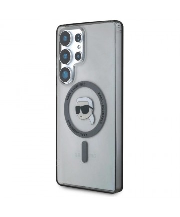 Case Karl Lagerfeld Button Karl Head Printed Logo MagSafe Samsung Galaxy S25 Ultra black