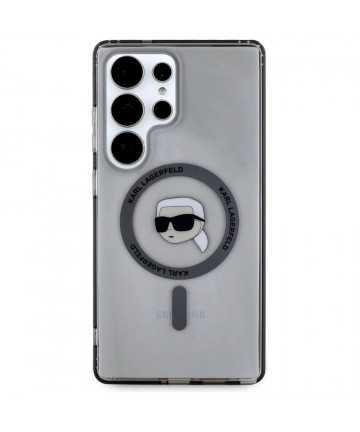 Case Karl Lagerfeld Button Karl Head Printed Logo MagSafe Samsung Galaxy S25 Ultra black