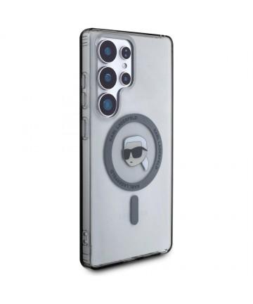 Case Karl Lagerfeld Button Karl Head Printed Logo MagSafe Samsung Galaxy S25 Ultra black