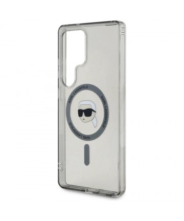 Case Karl Lagerfeld Button Karl Head Printed Logo MagSafe Samsung Galaxy S25 Ultra black