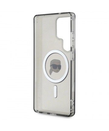 Case Karl Lagerfeld Button Karl Head Printed Logo MagSafe Samsung Galaxy S25 Ultra black