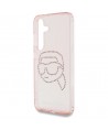 Karl Lagerfeld Rhinestones K. Head Logo Samsung Galaxy S25 Case Pink