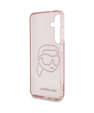 Karl Lagerfeld Rhinestones K. Head Logo Samsung Galaxy S25 Case Pink