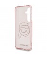 Karl Lagerfeld Rhinestones K. Head Logo Samsung Galaxy S25 Case Pink