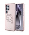 Karl Lagerfeld Rhinestones K. Head Logo Samsung Galaxy S25 Ultra Case Pink