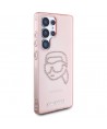 Karl Lagerfeld Rhinestones K. Head Logo Samsung Galaxy S25 Ultra Case Pink