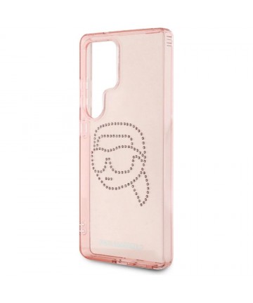 Karl Lagerfeld Rhinestones K. Head Logo Samsung Galaxy S25 Ultra Case Pink