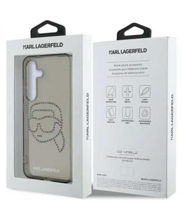 Case Karl Lagerfeld Rhinestones Karl Head Logo Samsung Galaxy S25 black