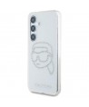 Case Karl Lagerfeld Rhinestones Karl Head Logo Samsung Galaxy S25 transparent