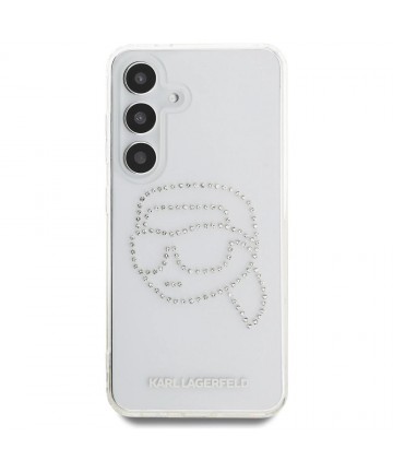 Case Karl Lagerfeld Rhinestones Karl Head Logo Samsung Galaxy S25 transparent
