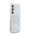 Case Karl Lagerfeld Rhinestones Karl Head Logo Samsung Galaxy S25 transparent