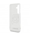 Case Karl Lagerfeld Rhinestones Karl Head Logo Samsung Galaxy S25 transparent