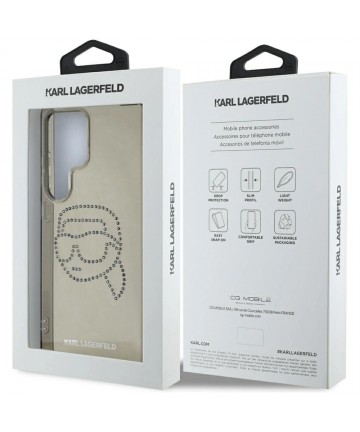 Case Karl Lagerfeld Rhinestones Karl Head Logo Samsung Galaxy S25 Ultra black