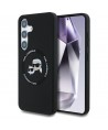 Karl Lagerfeld Silicone Double Heads And Circle MagSafe Samsung Galaxy S25 case black