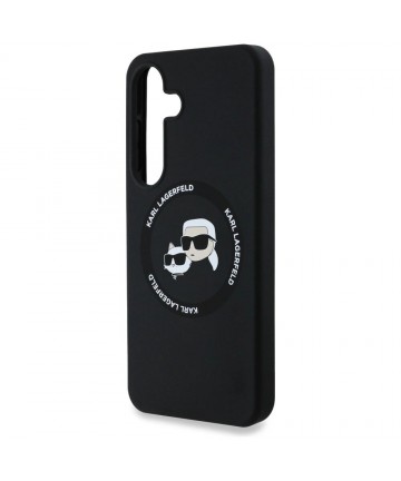 Karl Lagerfeld Silicone Double Heads And Circle MagSafe Samsung Galaxy S25 case black