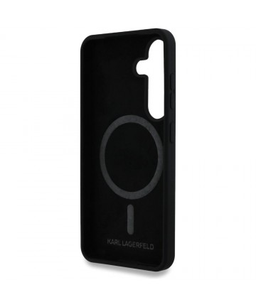 Karl Lagerfeld Silicone Double Heads And Circle MagSafe Samsung Galaxy S25 case black