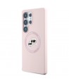 Karl Lagerfeld Silicone Double Heads And Circle MagSafe Samsung Galaxy S25 Ultra Case Pink