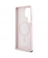 Karl Lagerfeld Silicone Double Heads And Circle MagSafe Samsung Galaxy S25 Ultra Case Pink
