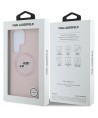 Karl Lagerfeld Silicone Double Heads And Circle MagSafe Samsung Galaxy S25 Ultra Case Pink