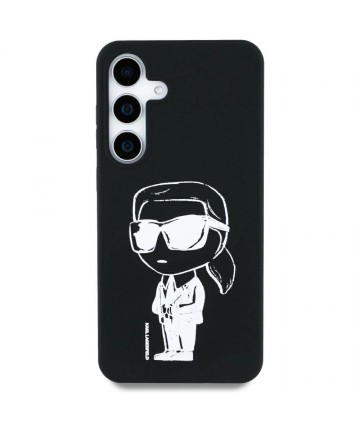 Case Karl Lagerfeld Silicone Graffiti Ikonik Printed Logo MagSafe Samsung Galaxy S25 black