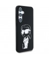 Case Karl Lagerfeld Silicone Graffiti Ikonik Printed Logo MagSafe Samsung Galaxy S25 black