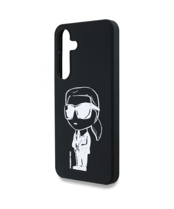 Case Karl Lagerfeld Silicone Graffiti Ikonik Printed Logo MagSafe Samsung Galaxy S25 black