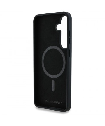 Case Karl Lagerfeld Silicone Graffiti Ikonik Printed Logo MagSafe Samsung Galaxy S25 black