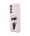 Case Karl Lagerfeld Silicone Graffiti Ikonik Printed Logo MagSafe Samsung Galaxy S25 pink