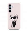 Case Karl Lagerfeld Silicone Graffiti Ikonik Printed Logo MagSafe Samsung Galaxy S25 pink