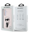 Case Karl Lagerfeld Silicone Graffiti Ikonik Printed Logo MagSafe Samsung Galaxy S25 pink