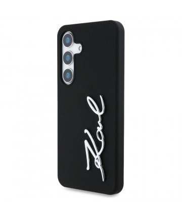 Case Karl Lagerfeld Silicone Metal Signature Logo Samsung Galaxy S25 black