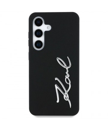 Case Karl Lagerfeld Silicone Metal Signature Logo Samsung Galaxy S25 black