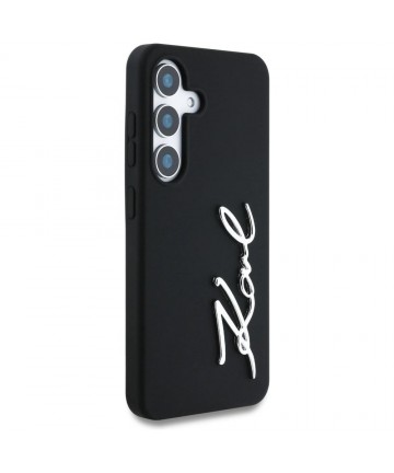 Case Karl Lagerfeld Silicone Metal Signature Logo Samsung Galaxy S25 black