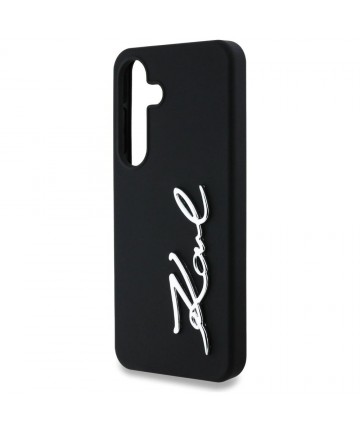 Case Karl Lagerfeld Silicone Metal Signature Logo Samsung Galaxy S25 black