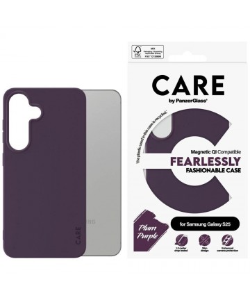 CARE by PanzerGlass Fashion QI Case for Samsung Galaxy S25 - Purple