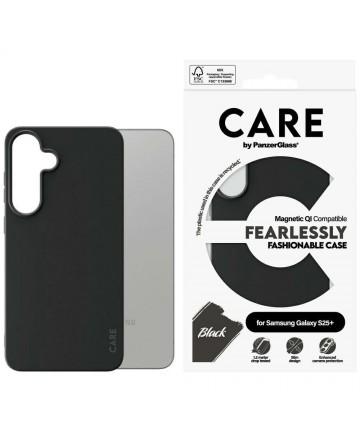 CARE by PanzerGlass Fashion QI Case for Samsung Galaxy S25+ - Black