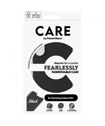 CARE by PanzerGlass Fashion QI Case for Samsung Galaxy S25+ - Black