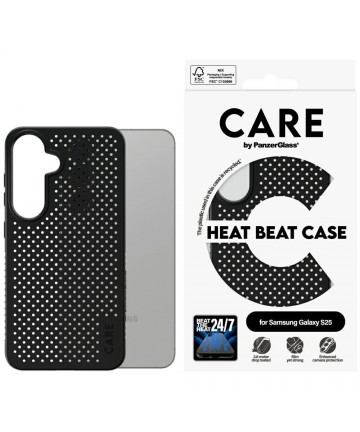 CARE by PanzerGlass Feature Heat Beat Case for Samsung Galaxy S25 - Black