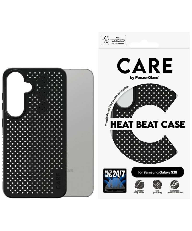 CARE by PanzerGlass Feature Heat Beat Case for Samsung Galaxy S25 - Black