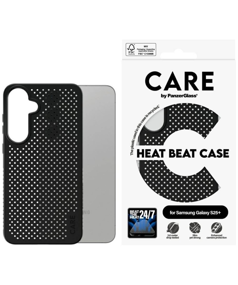 CARE by PanzerGlass Feature Heat Beat Case for Samsung Galaxy S25+ - Black