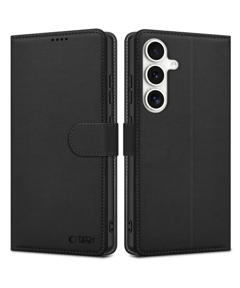 Tech-Protect Wallet Case for Samsung Galaxy S25 - Black