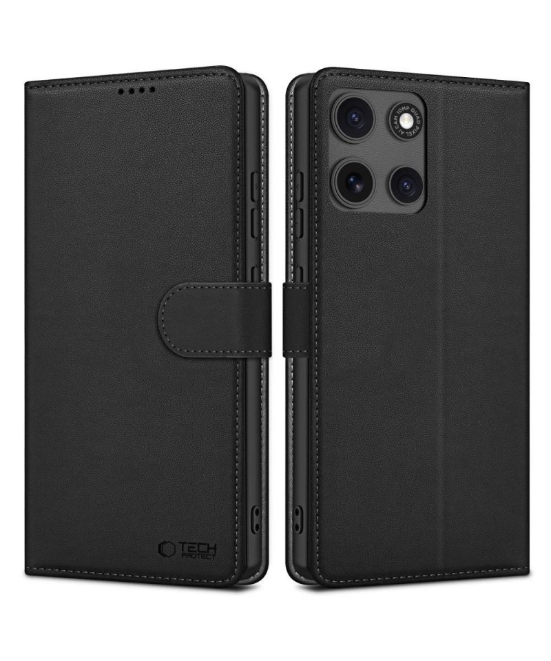 Tech-Protect Wallet Case for Motorola Moto G15 / G15 Power - Black