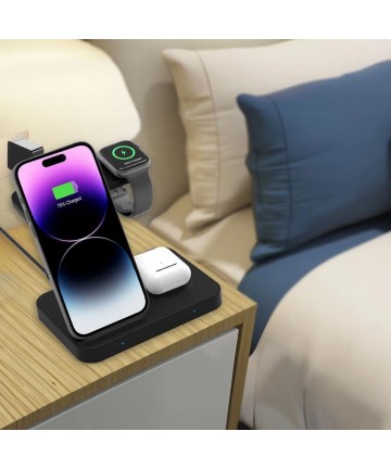 Tech-Protect QI15W-A37 3in1 Induction Wireless Charger 15W - Black
