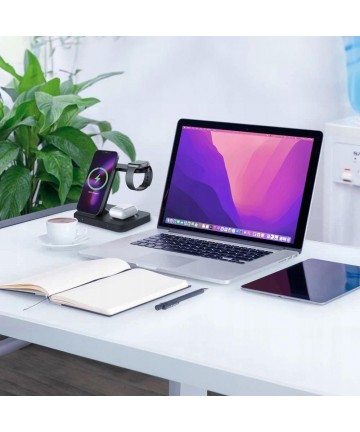 Tech-Protect QI15W-A37 3in1 Induction Wireless Charger 15W - Black